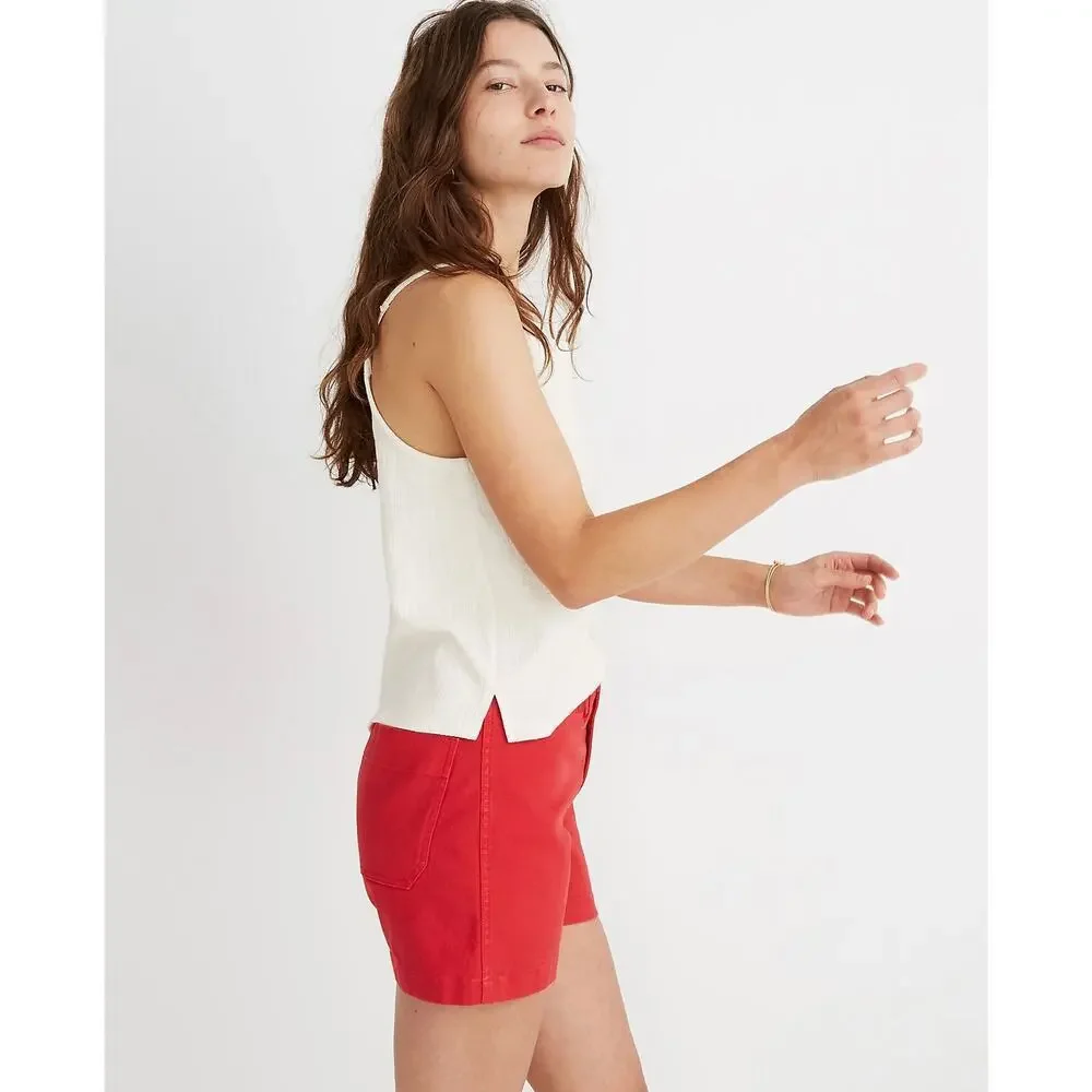 Madewell Women's High Waist Shorts - Red